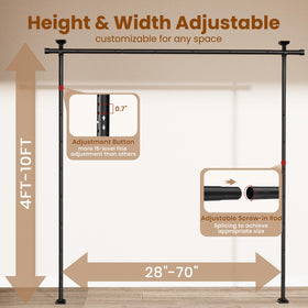 Bonpally adjustable width 28-70 inches fits many rooms