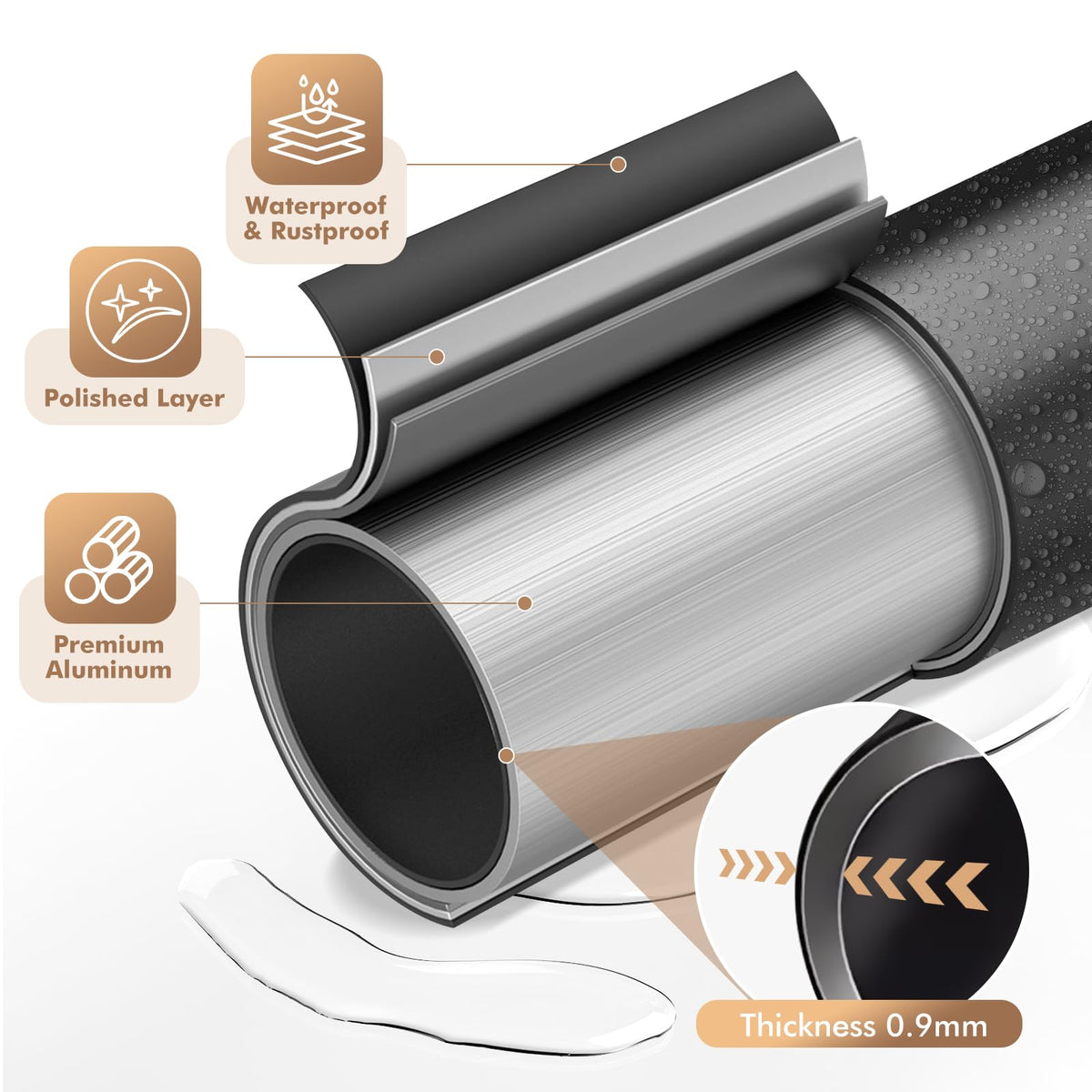 Bonpally 0.9mm thick pipe highlighting durable, long-lasting design