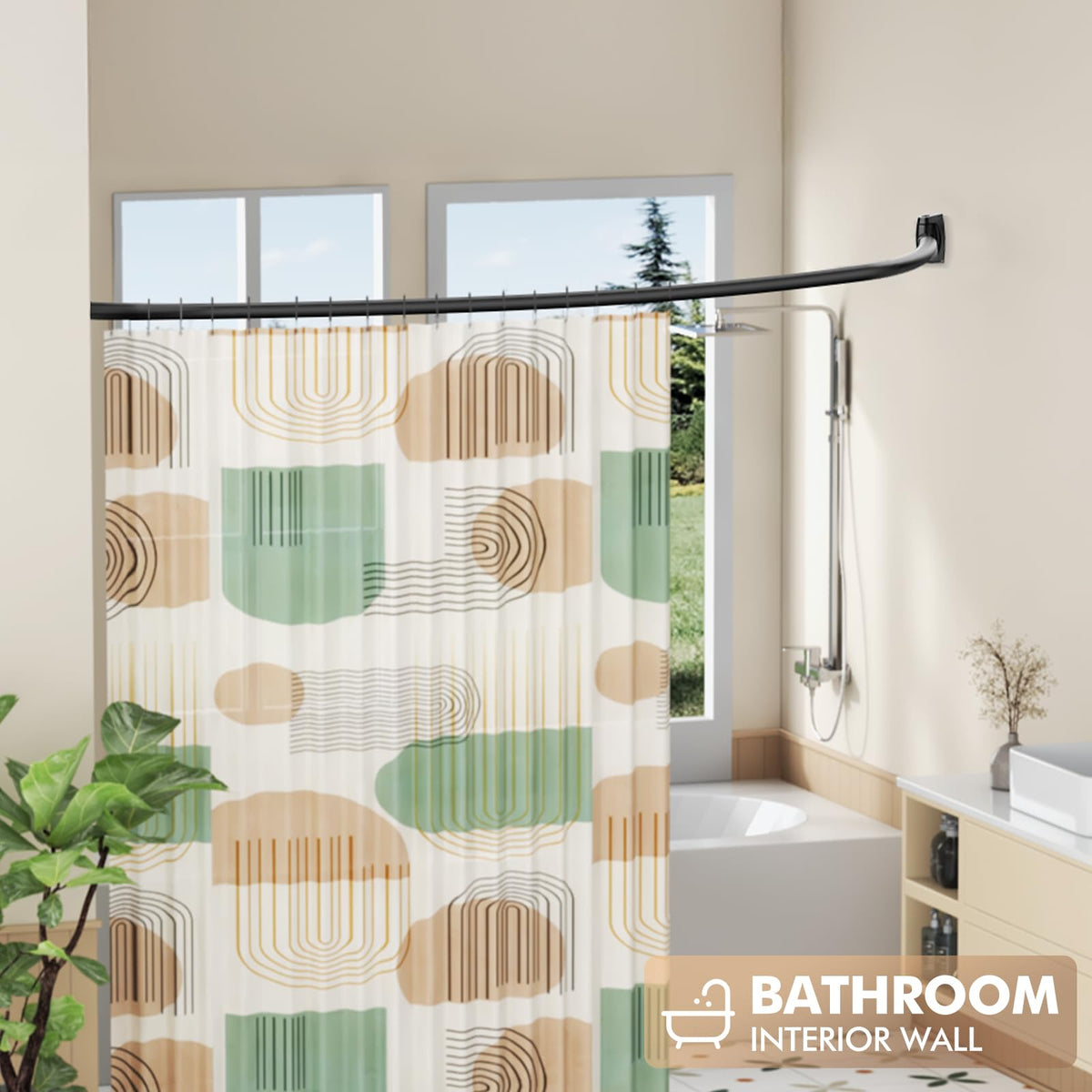 Bonpally matte black finish adds a sleek, modern bathroom look