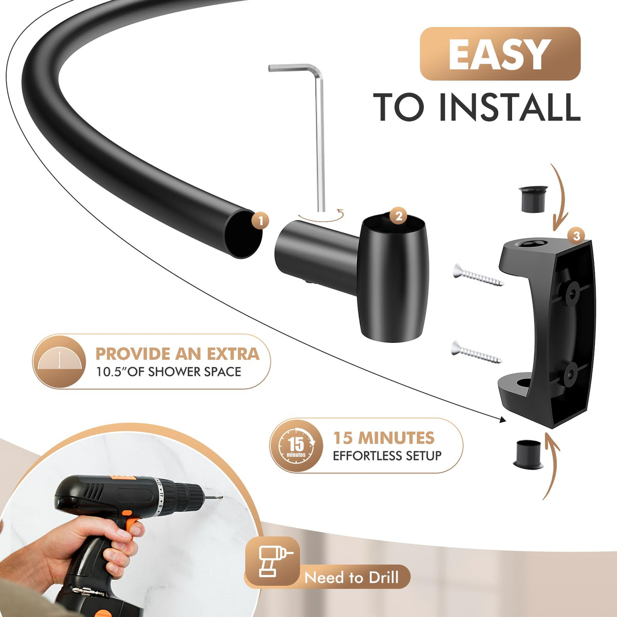 Bonpally wall mount drilling setup secured to wall for stability