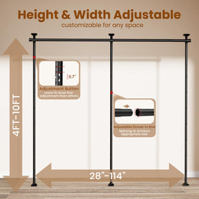 Bonpally floor-to-ceiling tension rod demonstrates strong stability and easy installation.