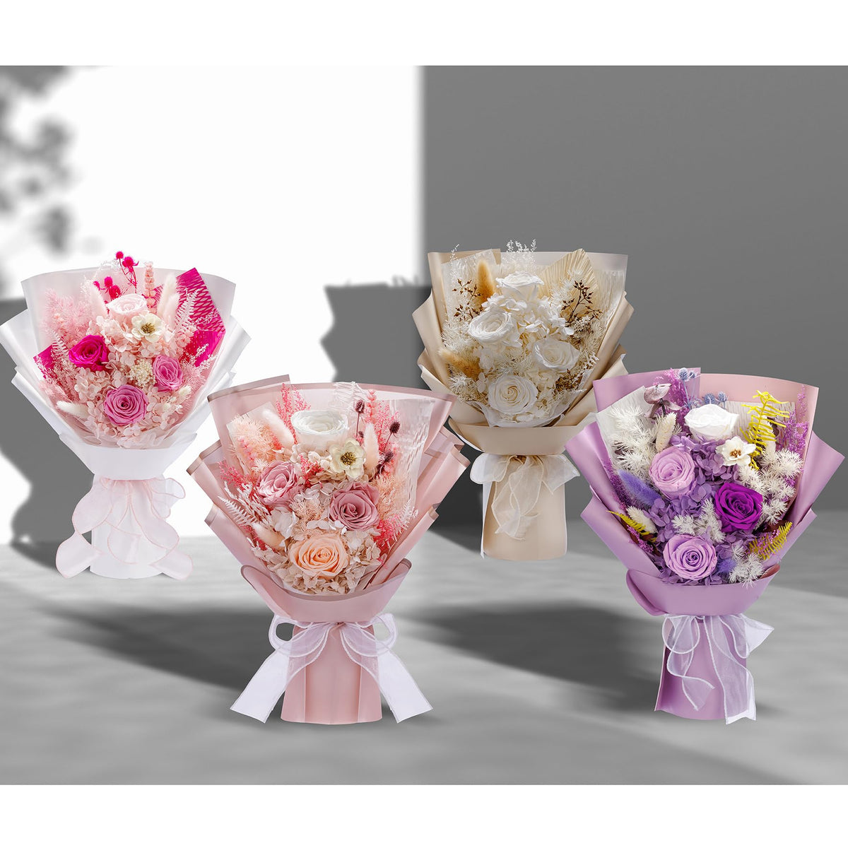 Bonsion preserved flowers frame display adds timeless room elegance.