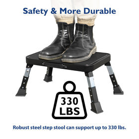 BONTEC folding step stool at 8-3 inch height for tall tasks
