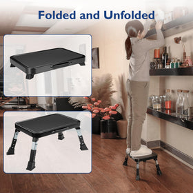 BONTEC folding step stool with built-in handle for easy transport