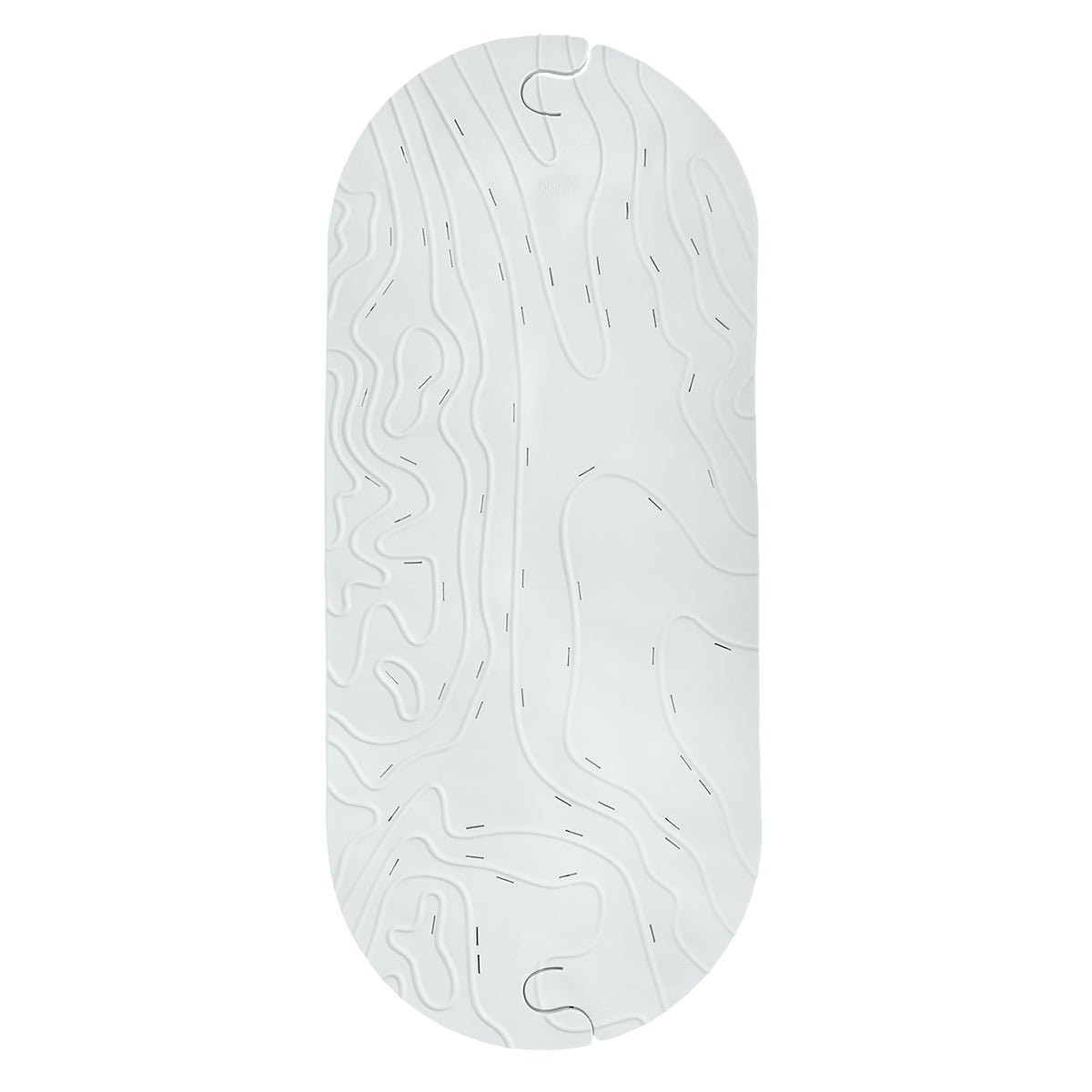 Boon Griffle textured non-slip bath mat close-up showing grip on smooth tub surface