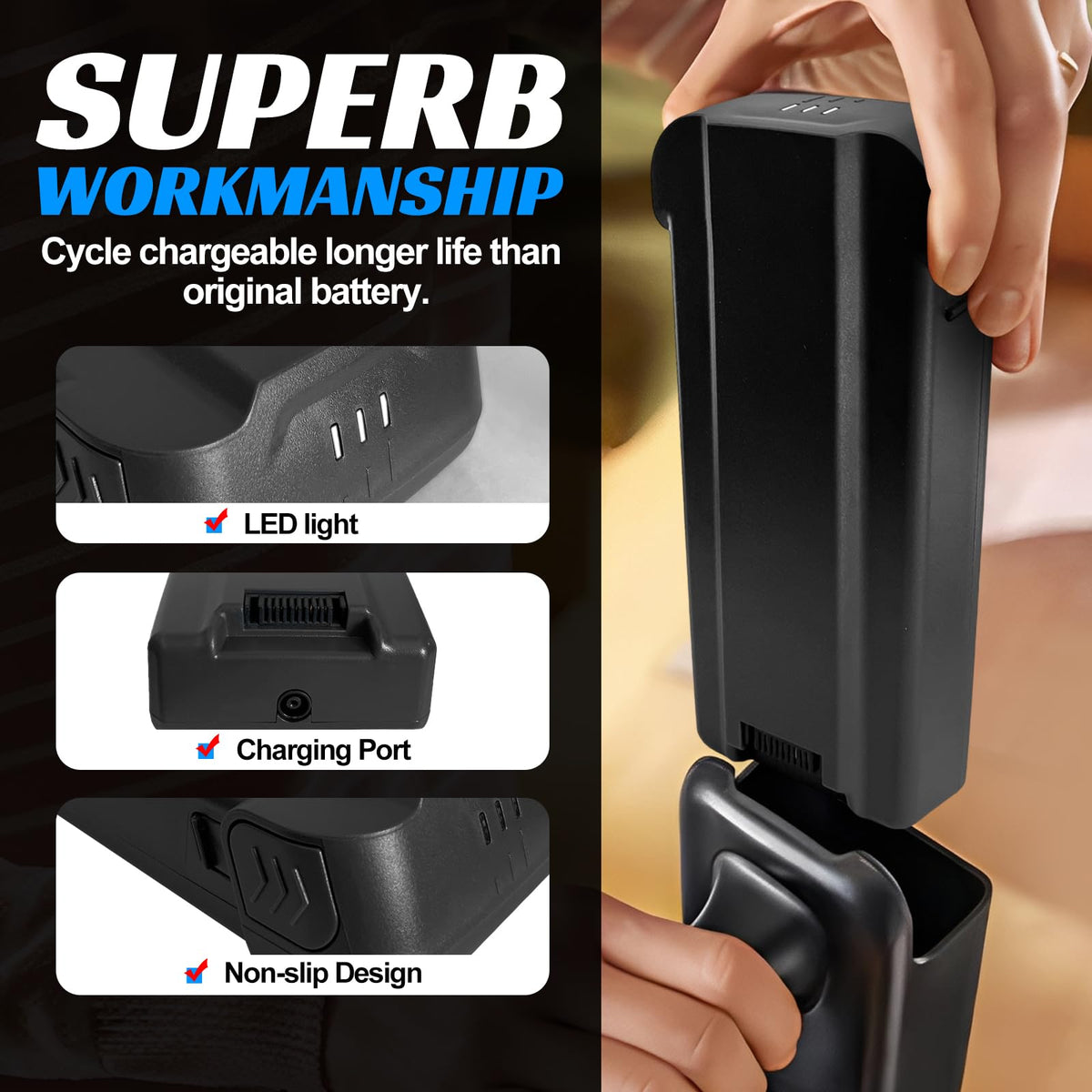 BooNer battery compatible with 4052 series for extended home cleaning