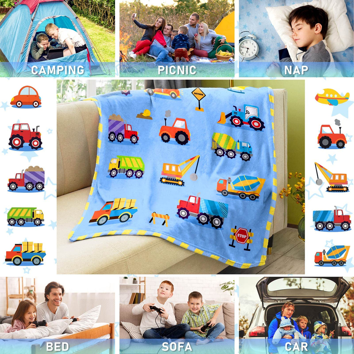 BOOPBEEP fleece-flannel-plush blanket highlights soft texture for cuddles