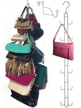 Boottique over‑door purse hanger organized handbags visually.
