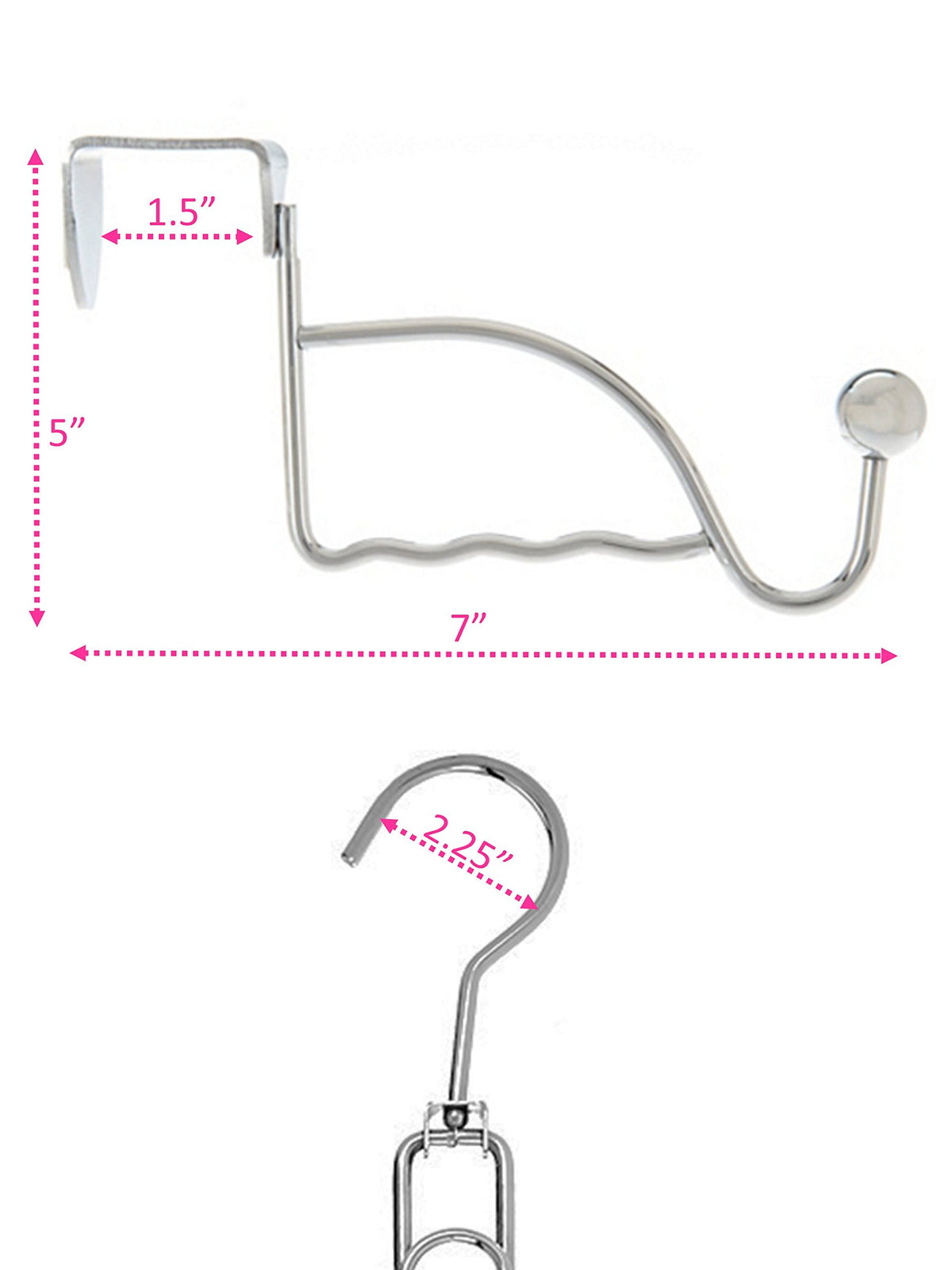 Boottique purse hanger with six hooks per side stores many bags.