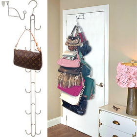 Boottique six hooks per side design maximizes purse capacity.