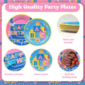 BORAENDEY 9-inch plates provide sturdy serving for guests