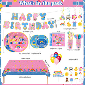 BORAENDEY tablecloth coordinates party decor and simplifies cleanup after
