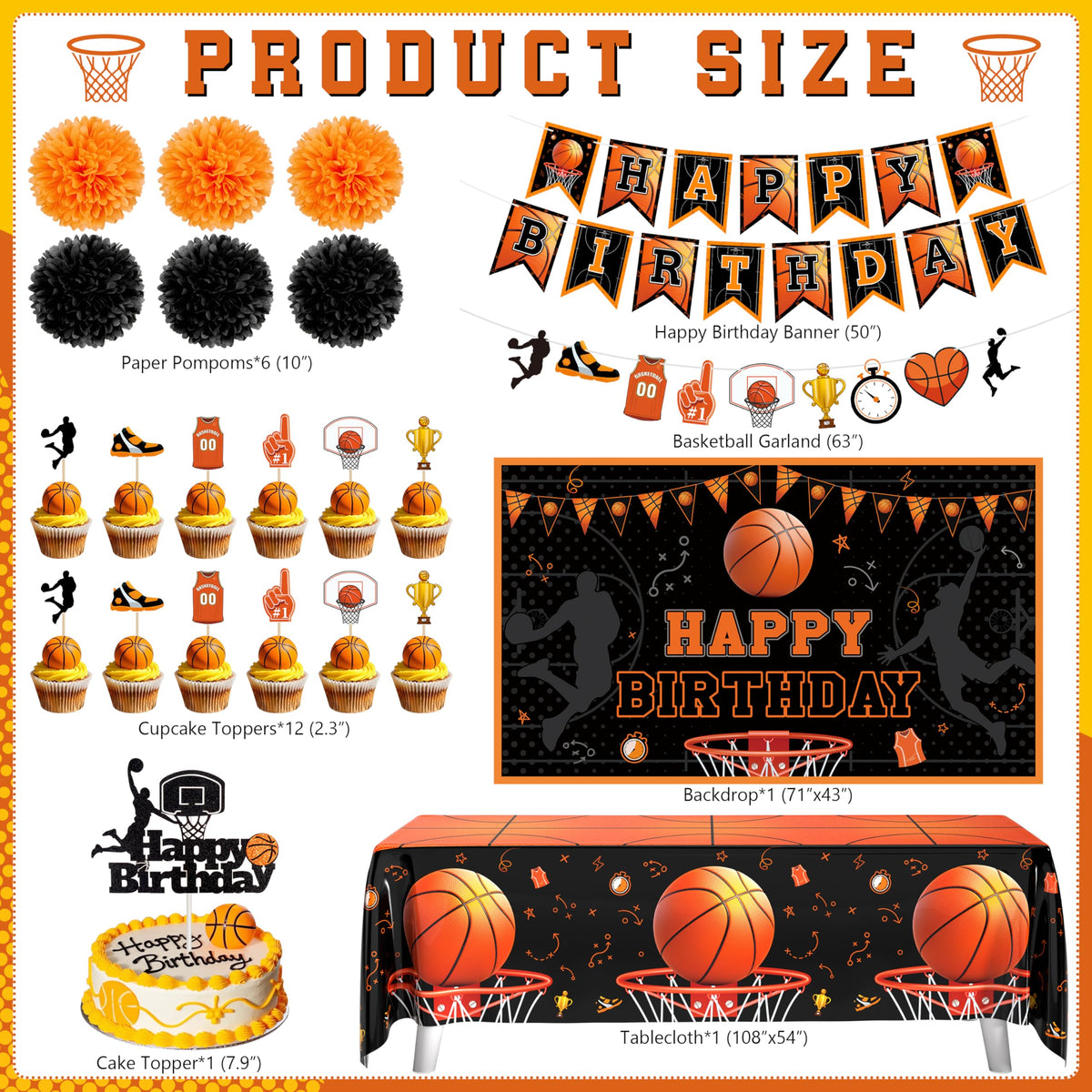 BORAMDO balloon arch kit with banner for vibrant sports decor.