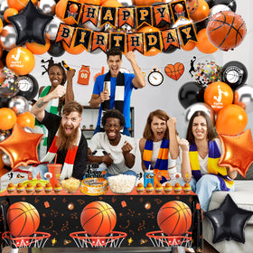 BORAMDO basketball tablecloth protects surfaces while cheering decor.