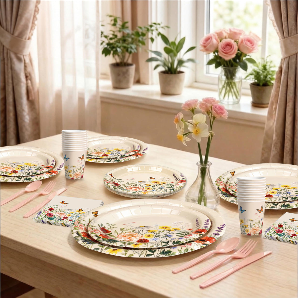 BORAMDO wildflower birthday tablecloths bring water and stain resistance to tables.
