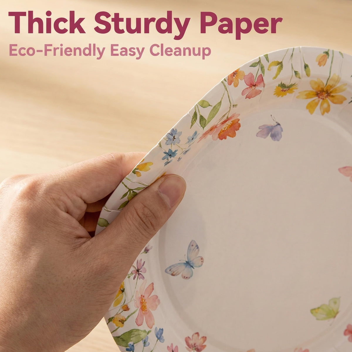 BORAMDO wildflower napkins offer soft, tear-resistant support for celebrations.