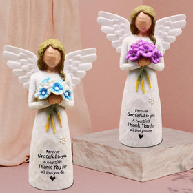 BORLESTA purple appreciation sculpture for coworkers, versatile resin keepsake in purple.