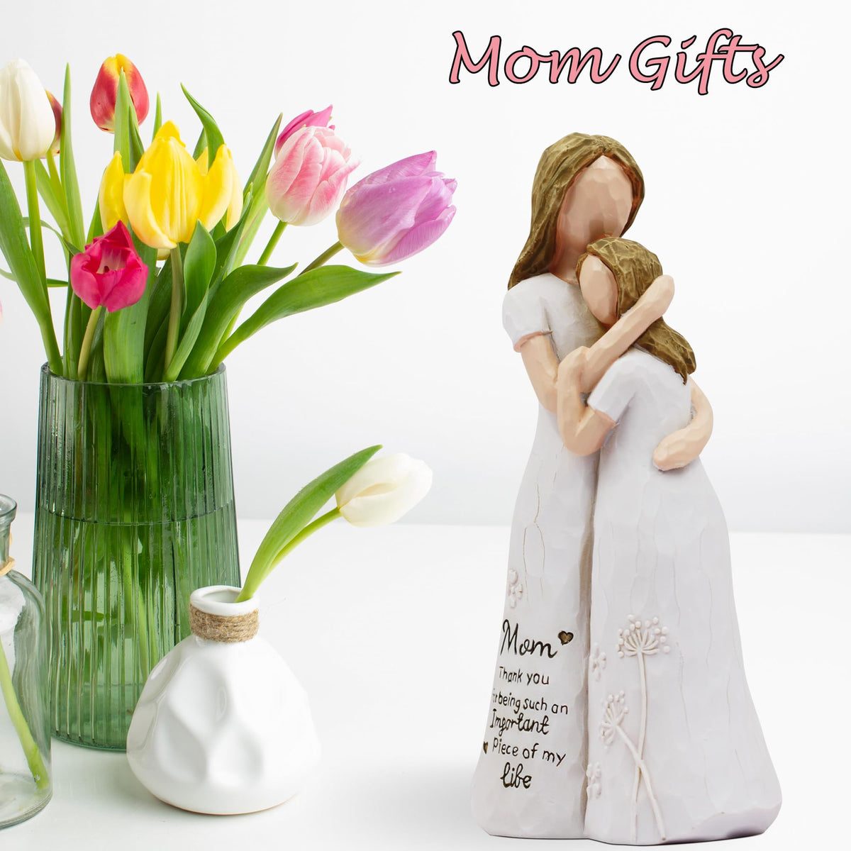 BORLESTA Engraved Words Figurine features Mom inscription for heartfelt message