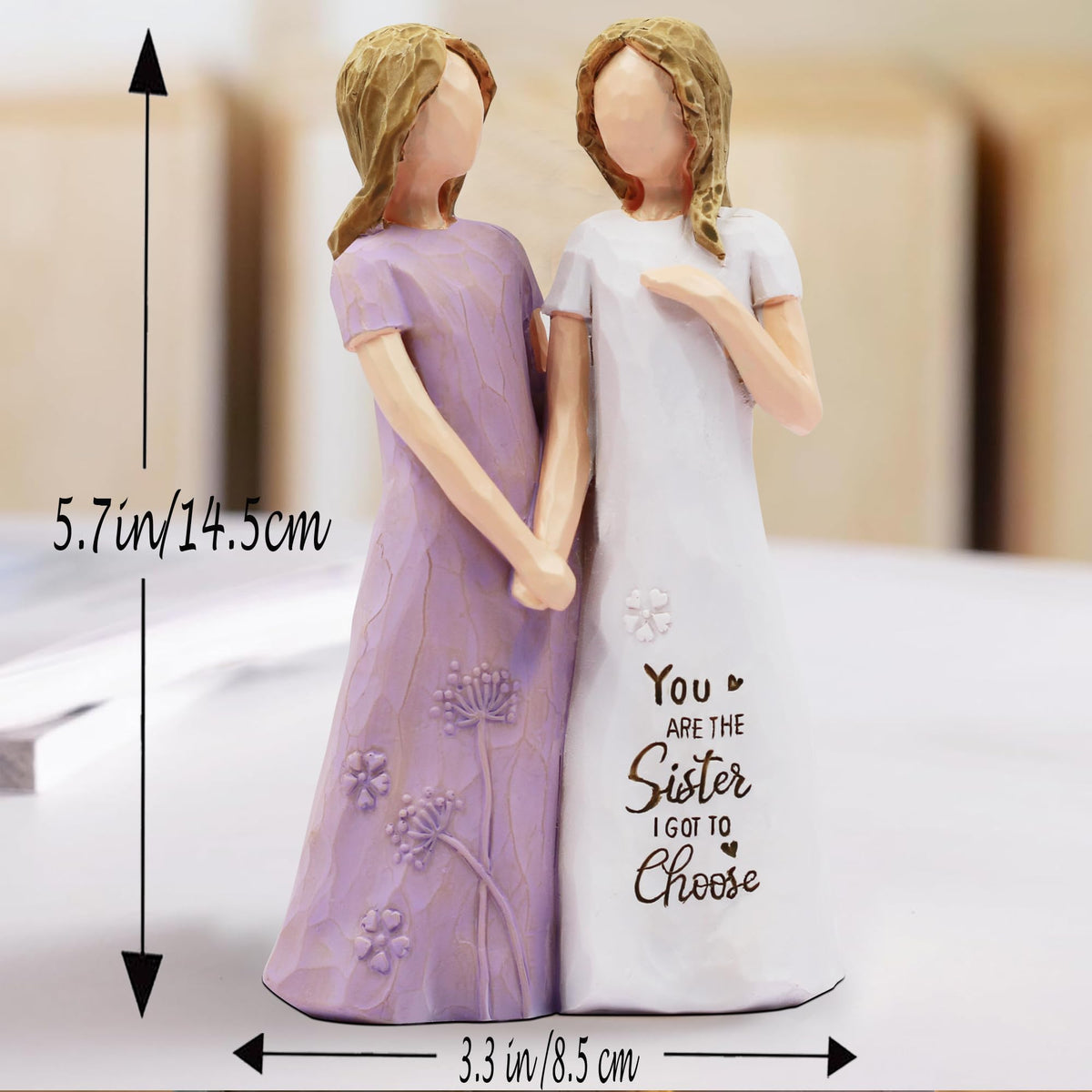 BORLESTA paired hands statue, two figures connected, symbolizing lasting friendship