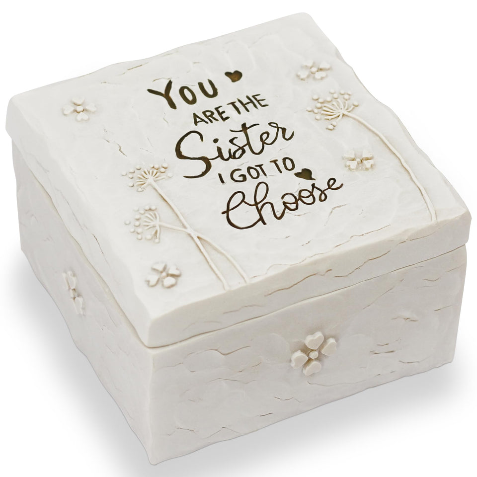 BORLESTA hand-painted keepsake box with engraved lid for a thoughtful gift