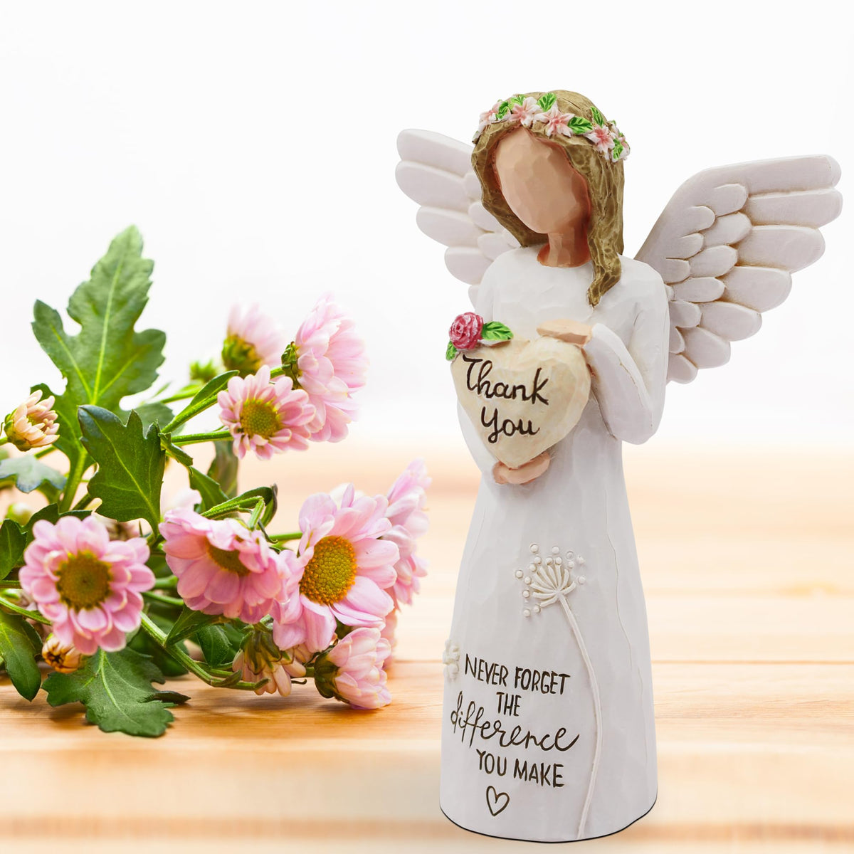 BORLESTA Angel statue displayed on a shelf or desk for decor