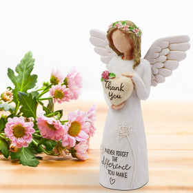 BORLESTA Angel statue displayed on a shelf or desk for decor