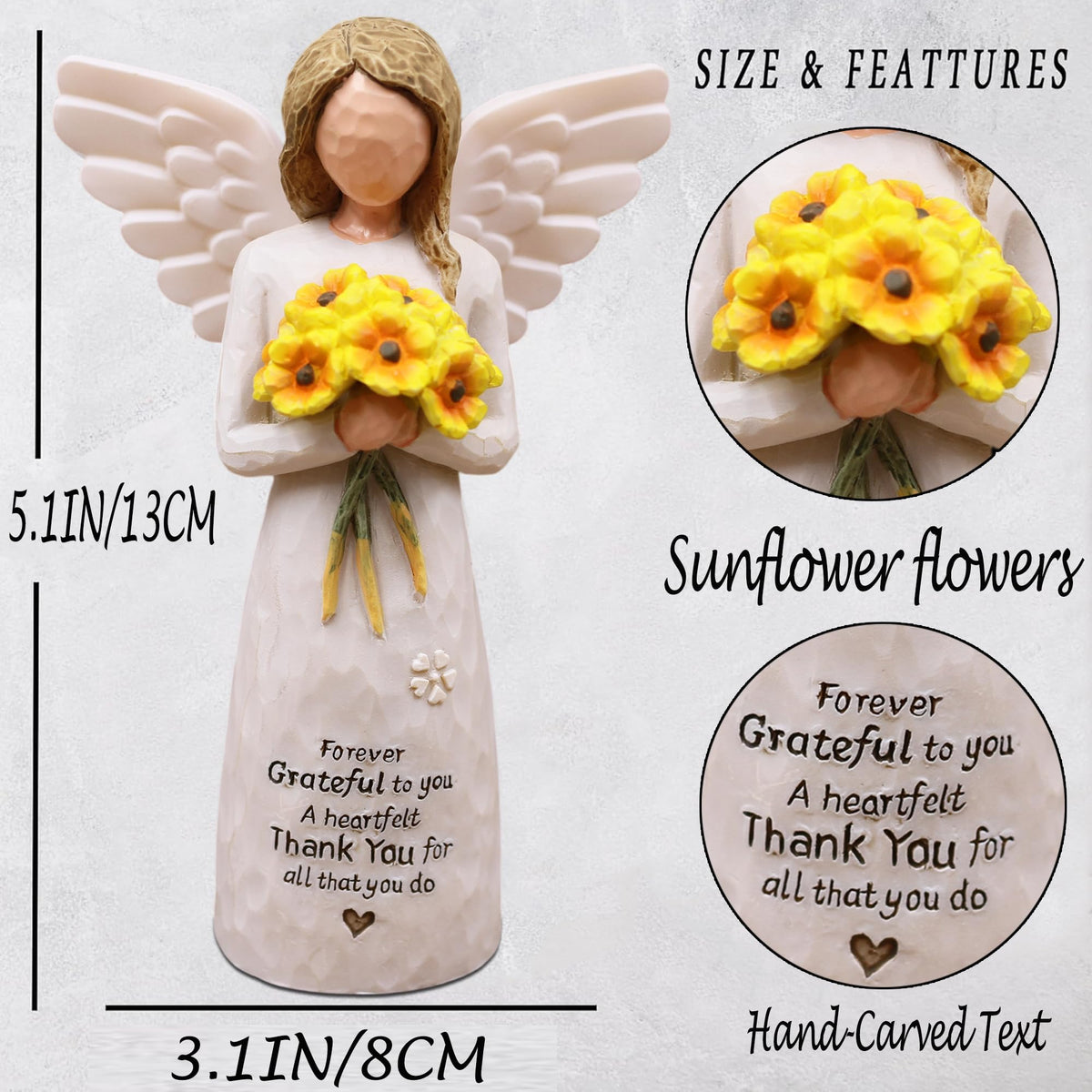 BORLESTA sunflowers decor statue, versatile gift for weddings and farewells.