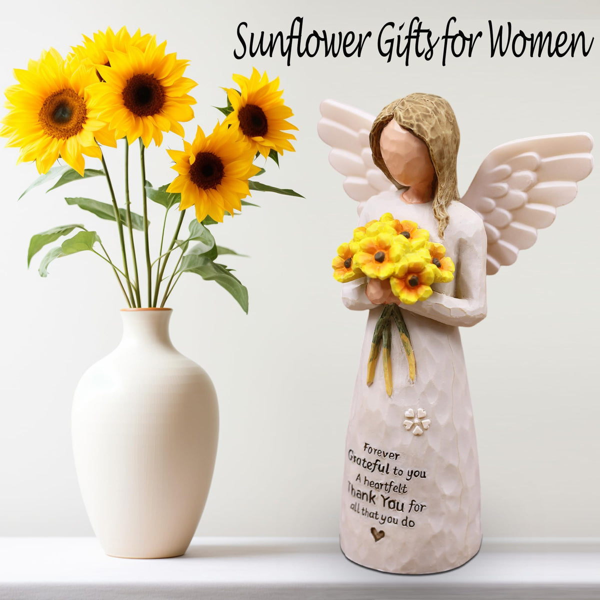 BORLESTA teacher appreciation figurine in yellow, elegant desk decor.