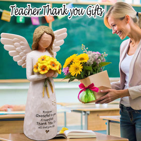 BORLESTA thank-you gift sculpture with sunflowers, ideal for teacher appreciation.