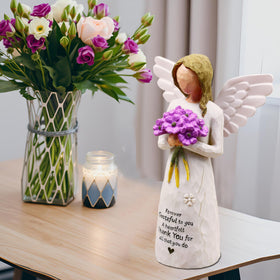BORLESTA volunteer appreciation figurine in purple, a thoughtful recognition keepsake.