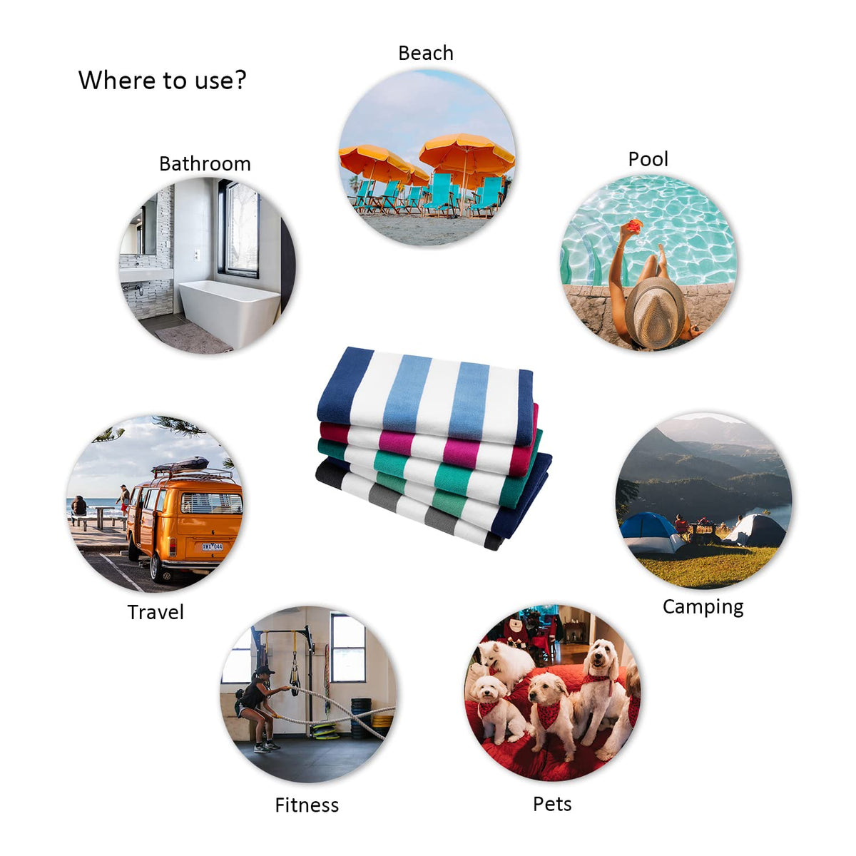 Bornbay easy-care towel is machine washable and quick to dry