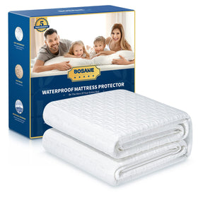 Bosane waterproof mattress protector with 3D air fabric for cooling and leak protection.