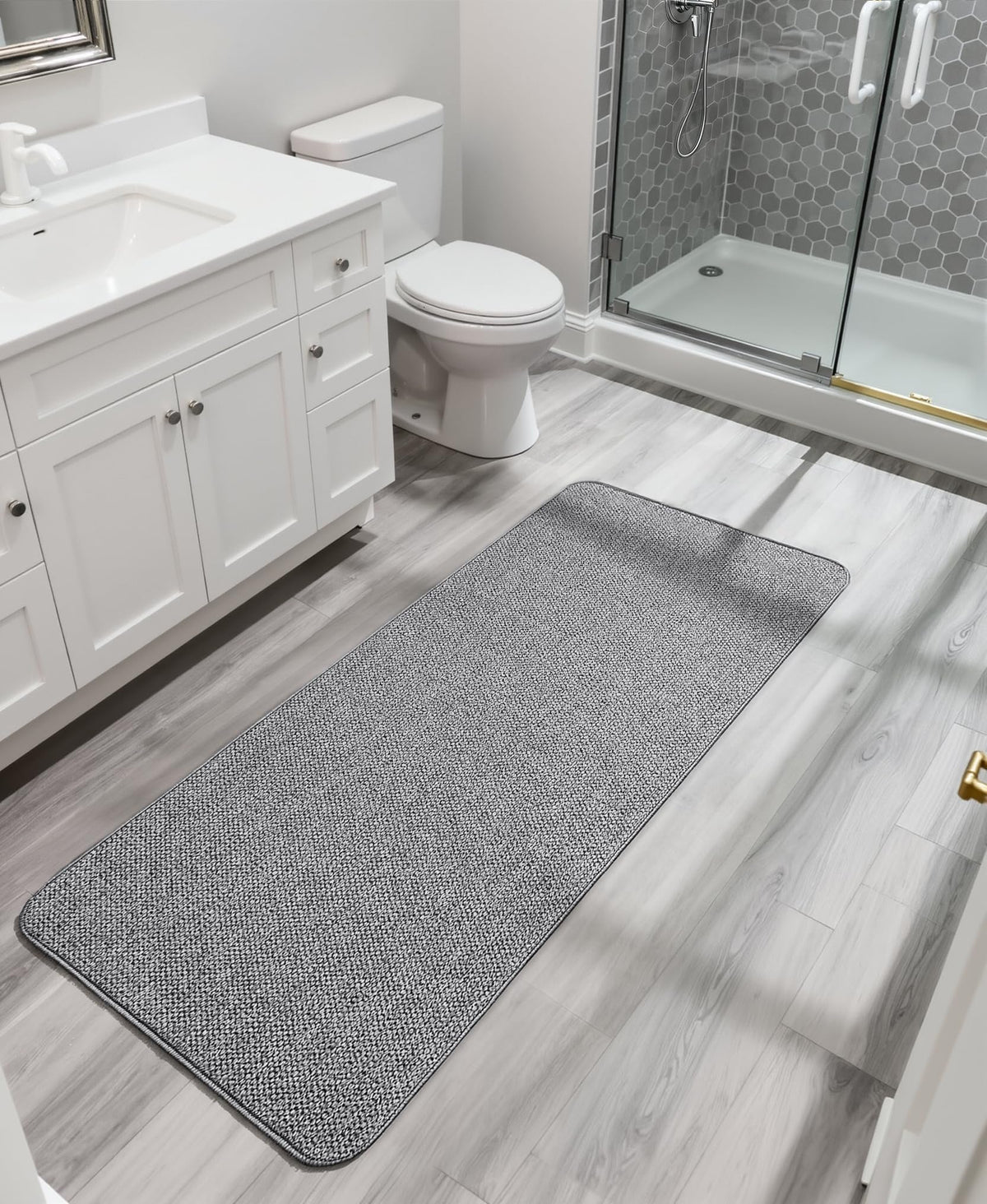 Bosap 17x59 inch mat in bathroom for high-traffic areas
