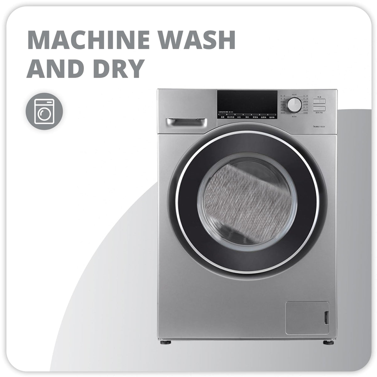 Bosap bath mat machine washable for easy care and reuse.