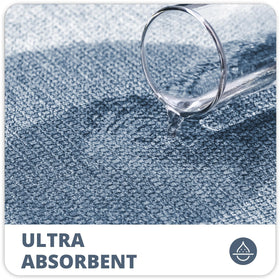 Bosap bath mat with non-slip rubber backing reduces slip risk.