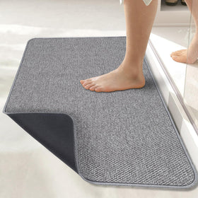 Bosap two-pack bath mats offer versatile placement in bath and entryways
