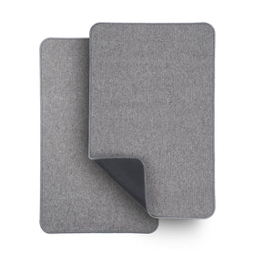 Bosap ultra-thin bath mat with rubber backing fits under doors to avoid snagging