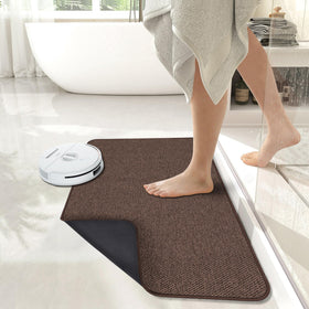 Bosap brown bath mat adds subtle decor while enhancing safety anywhere.