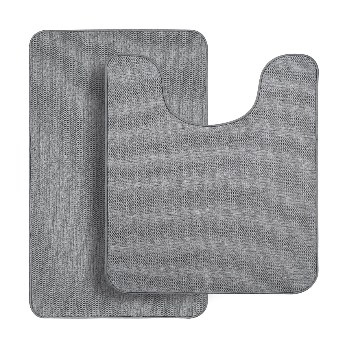 Bosap gray decor bath mat adds style with safe footing.