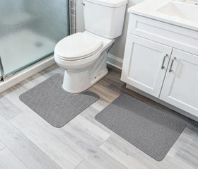 Bosap low-pile rug provides quick-drying comfort in busy spaces.