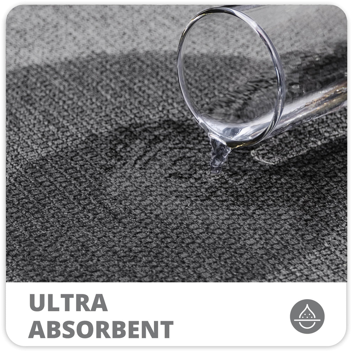 Bosap non-slip backing keeps mat in place on wet floors