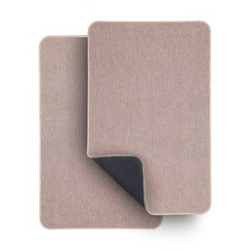 Bosap ultra-thin bath mat under the door highlighting space-saving design.