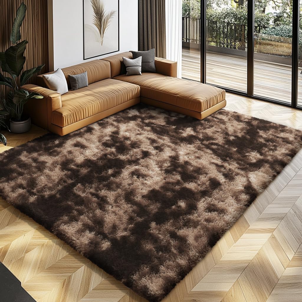 Boshengya 5x8 ultra-soft fluffy shag rug adds cozy comfort to bedrooms