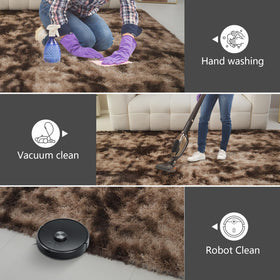 Boshengya child-pet-friendly shag rug supports safe play and easy cleaning