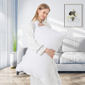 Bedroom scene featuring BOSOWOS shams on a bed