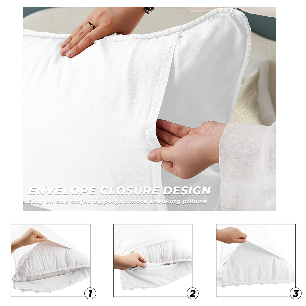 Bosowos farmhouse-modern design pillow sham for versatile living space decor.