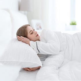 Bosowos white bedroom decor pillow sham enhances a clean, fresh look.