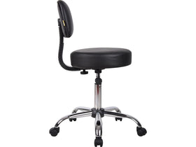 Boss Office Products B245-BK antimicrobial vinyl upholstery is easy to clean