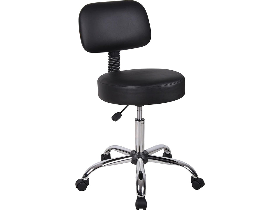 Boss Office Products B245-BK Be Well stool back cushion supports posture during extended use