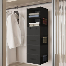 Bosuelife sturdy metal hooks support extra clothing without sag.